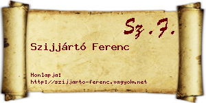 Szijjártó Ferenc névjegykártya