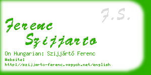 ferenc szijjarto business card