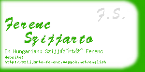 ferenc szijjarto business card